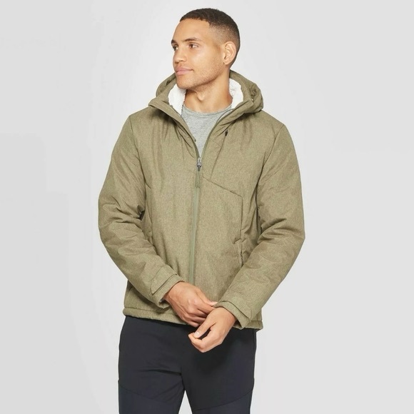 Champion Other - Champion C9 Men's Green Sherpa Hooded Jacket Water Wind Resistant Size Small